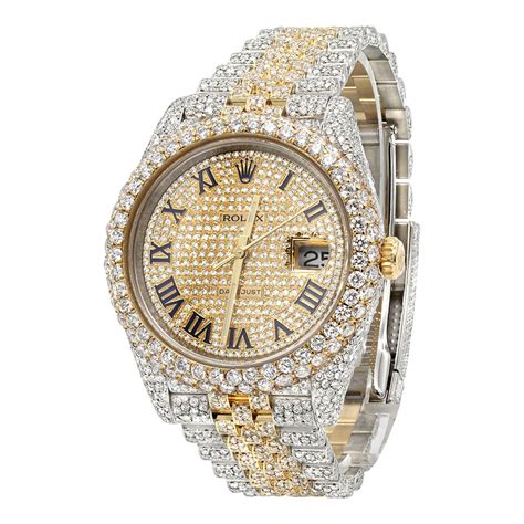 fake full diamond watches|bust down watch real diamond.